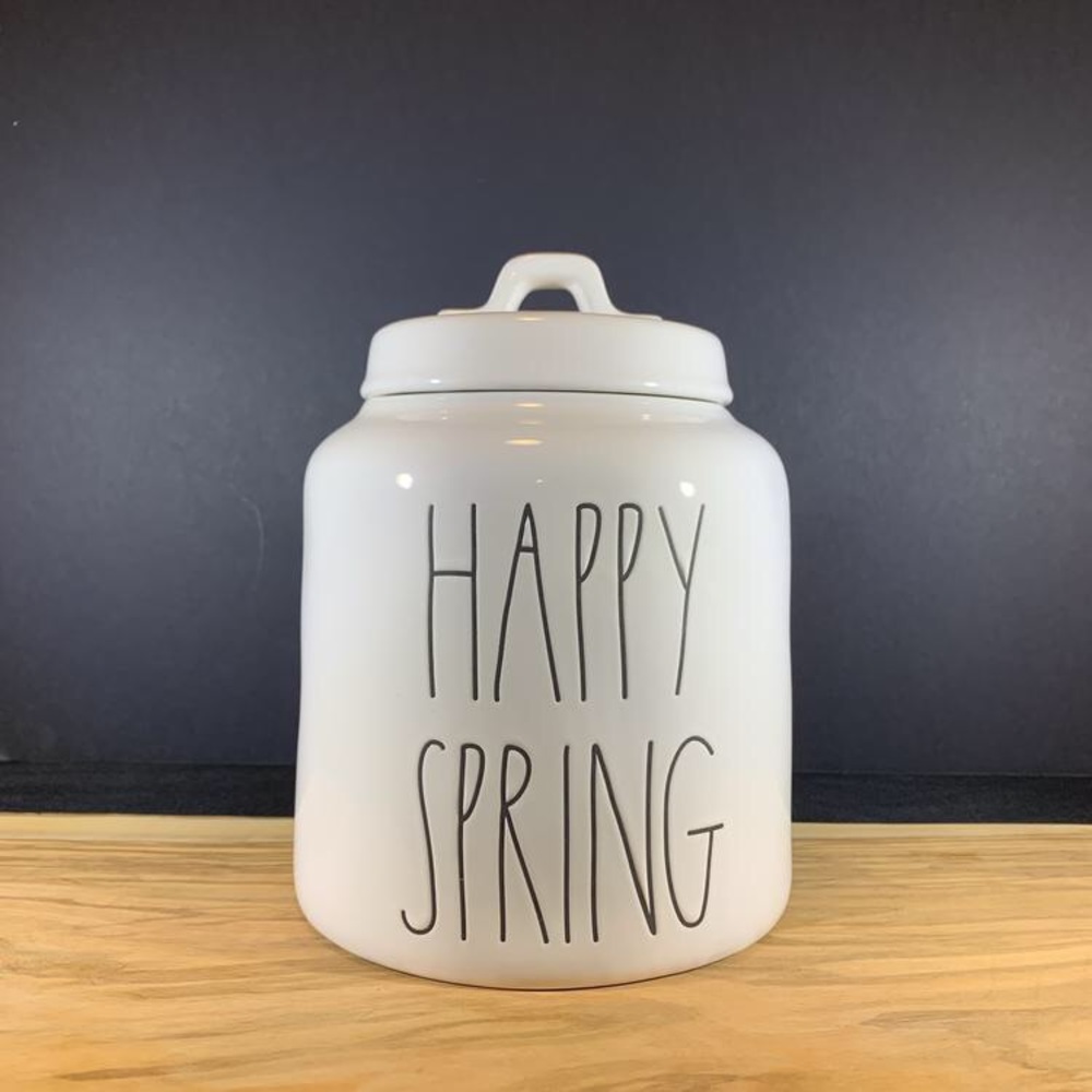 SOLD NWT Rae Dunn Happy Spring canister - Picture 1 of 1